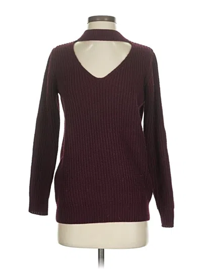 Pre-owned French Connection Pullover Sweater In Burgundy