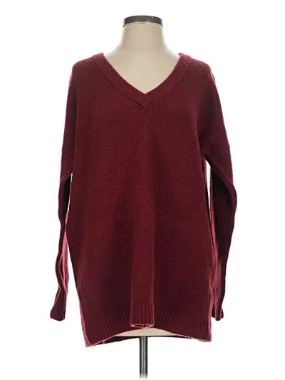 Pre-owned French Connection Pullover Sweater In Burgundy