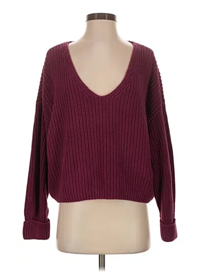 Pre-owned French Connection Pullover Sweater In Burgundy