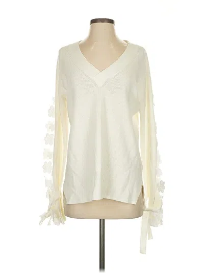 Pre-owned French Connection Pullover Sweater In White