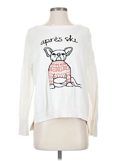 Pre-owned French Connection Pullover Sweater In White