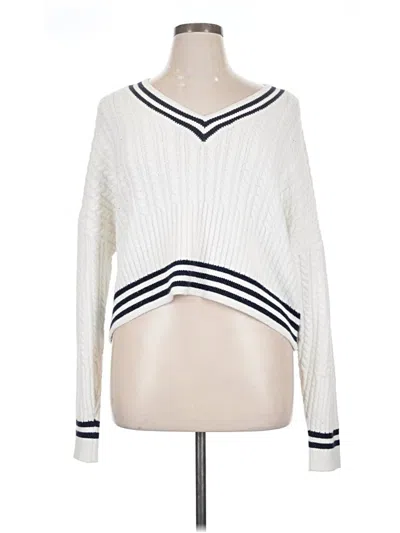 Pre-owned French Connection Pullover Sweater In White