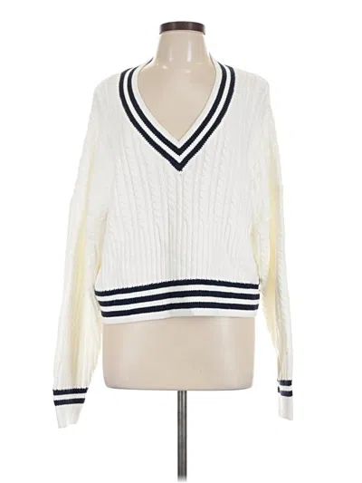 Pre-owned French Connection Pullover Sweater In White