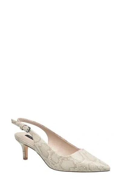 French Connection Quinn Faux Leather Slingback Pump In Cream