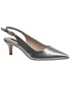 French Connection Quinn Leather Sandal Silvr Silve In White