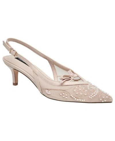 French Connection Quinny Embroidered Bead Heel In Neutral