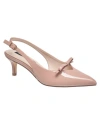 French Connection Quinny Slingback Kitten Heel In Pale Blush