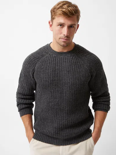 French Connection Raglan Crew Sweater  Knitwear In Grey