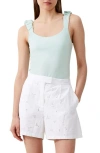 French Connection Rallie Gwyneth Scrunch Strap Tank In Subtle Green