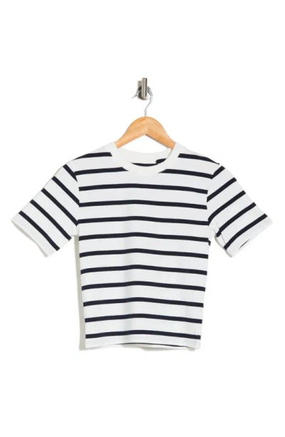 French Connection Baby Tee In Breton Stripe-multi