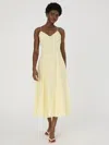 French Connection Raya Chiffon Midi Dress In Yellow