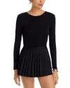 French Connection Reeves Jersey Knit Top In Black