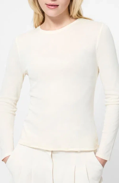 French Connection Reeves Jersey Top In White