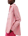 French Connection Relaxed Popover Shirt In True Red