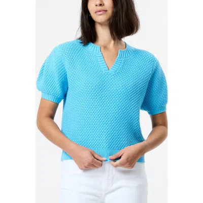 French Connection Remy Puff Sleeve Sweater In Blue