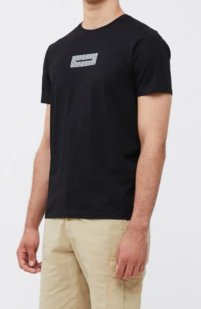 French Connection Repeat Logo Organic Cotton Graphic T-shirt In Black