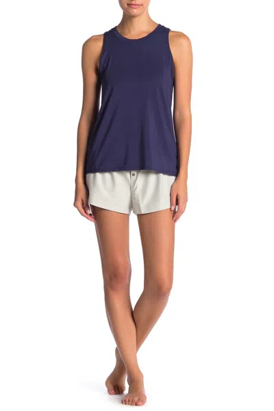 French Connection Reversed Knit Sleep Shorts In Heather Grey