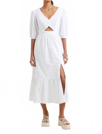 French Connection Rhodes Conscious Cotton Midi Dress In White