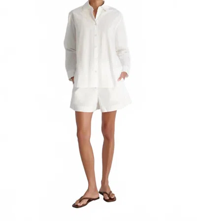 French Connection Rhodes Poplin Button Down Shirt In Summer White