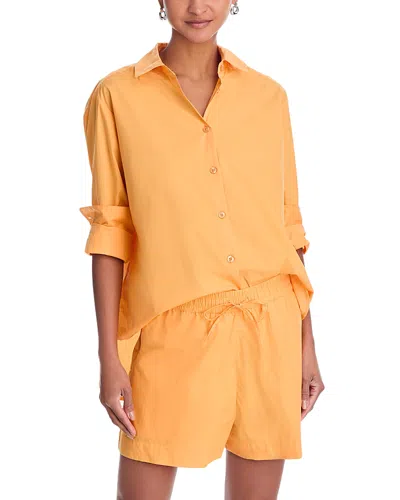 French Connection Rhodes Poplin Shirt In Orange