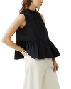 FRENCH CONNECTION RHODES SLEEVELESS POPLIN TOP