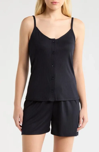 French Connection Rib Camisole & Shorts Sleep Set In Blue