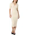 French Connection Cosysoft Polo Rib Midi Sweater Dress In Classic Cream