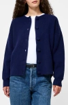 French Connection Riddley Drop Shoulder Cardigan In Blue