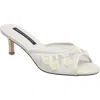 French Connection Ritz Mesh Kitten Heel In White