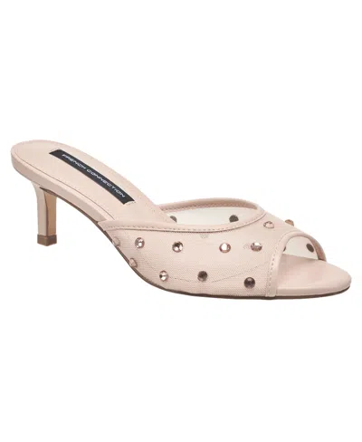 French Connection Rochelle Mesh Kitten Heel In Brown