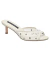 French Connection Rochelle Rhinestone Mesh Mule Sandal In White