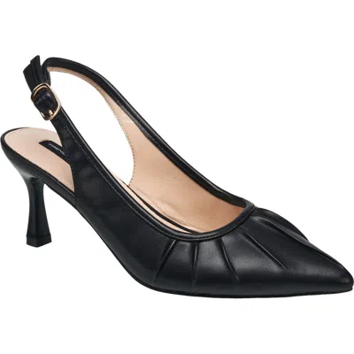 French Connection Ruched Kitten Heel In White