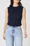 French Connection Ruched Muscle T-shirt In Marine