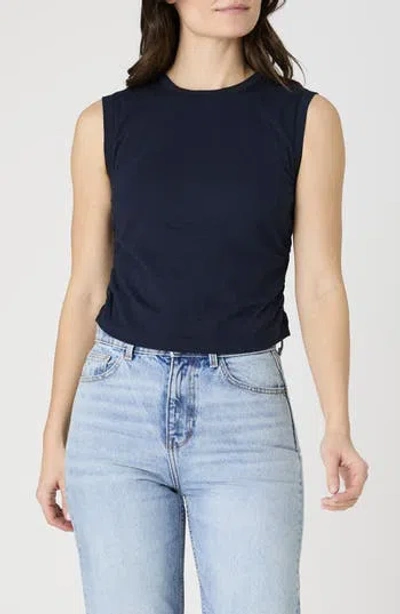 French Connection Ruched Muscle T-shirt In Marine