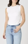 French Connection Ruched Muscle T-shirt In Summer White