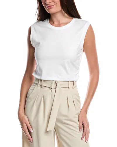 French Connection Ruched Muscle T-shirt In White