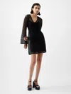 French Connection Rudy Textured Dress Black In Black