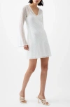 French Connection Rudy Textured A Line Dress In Summer White