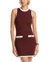French Connection Ruthie Knit Mini Dress In Burgundy