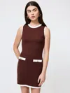 French Connection Ruthie Knit Mini Dress In Brown