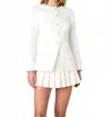 French Connection Sabine Slim Fit Stretch Cotton Twill Jacket In White