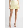French Connection Sabine Pleated Cotton Twill Miniskirt In Cornsilk Yellow