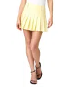 French Connection Sabine Twill Pleated Mini Skirt In Cornsilk Yellow
