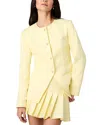 French Connection Sabine Slim Fit Stretch Cotton Twill Jacket In Cornsilk Yellow