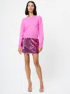French Connection Sadie Sequin Miniskirt In Pink