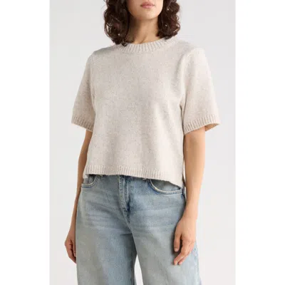 French Connection Sarah Short Sleeve Knit Sweater In Grey A/ S