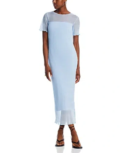 French Connection Saskia Ruched Dress In Cashmere Blue