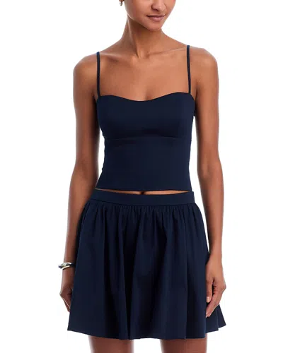 French Connection Sateen Bustier Cami In Blue