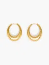 French Connection Sculptural Oval Hoop Earrings  Accessories In Gold