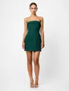 French Connection Shante Shimmer Strapless Dress  Dresses In Green